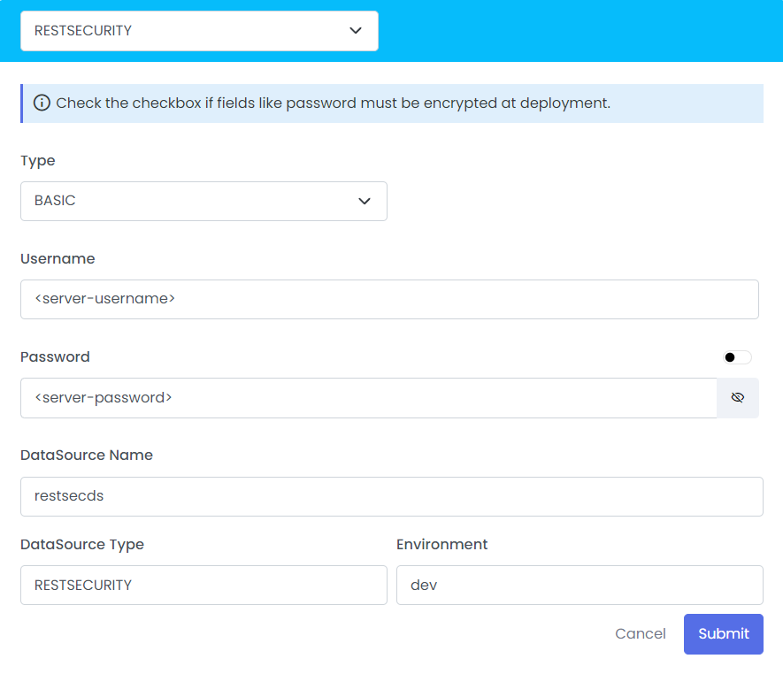 BASIC auth security configuration